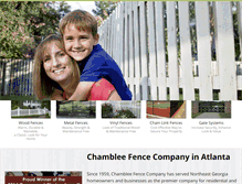 Tablet Screenshot of chambleefence.com